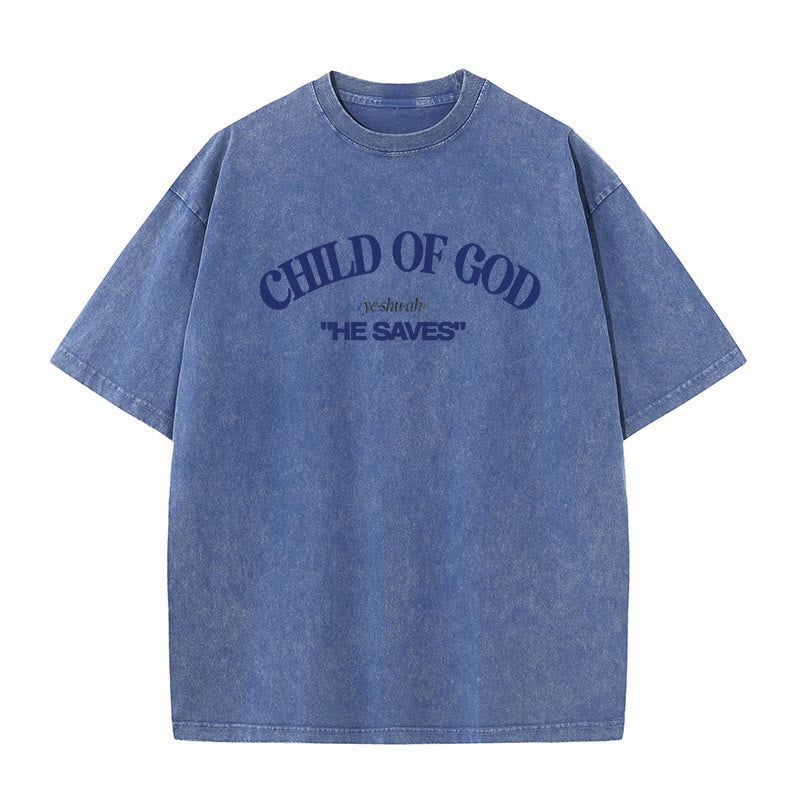 Christianartworkshop Classic Style He Save Child of God T-shirt unisex lavata - Blu - 5XL - image 6