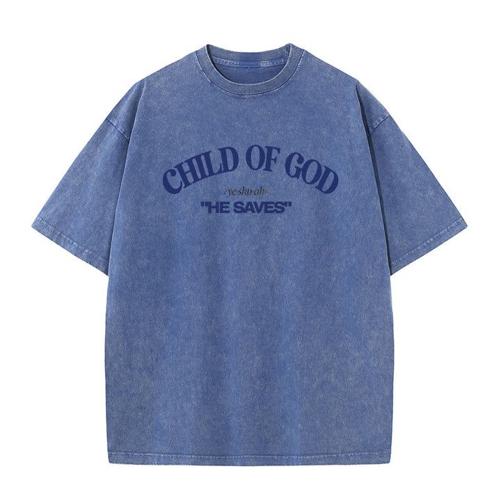 Christianartworkshop Classic Style He Save Child of God T-shirt unisex lavata - Blu - 5XL - image 6