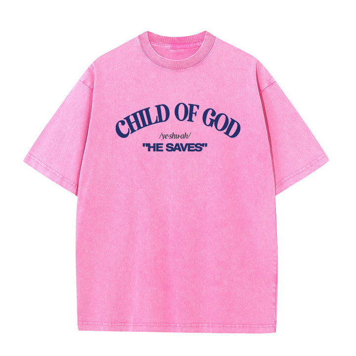 Christianartworkshop Classic Style He Save Child of God T-shirt unisex lavata - Rosa - 5XL - image 11