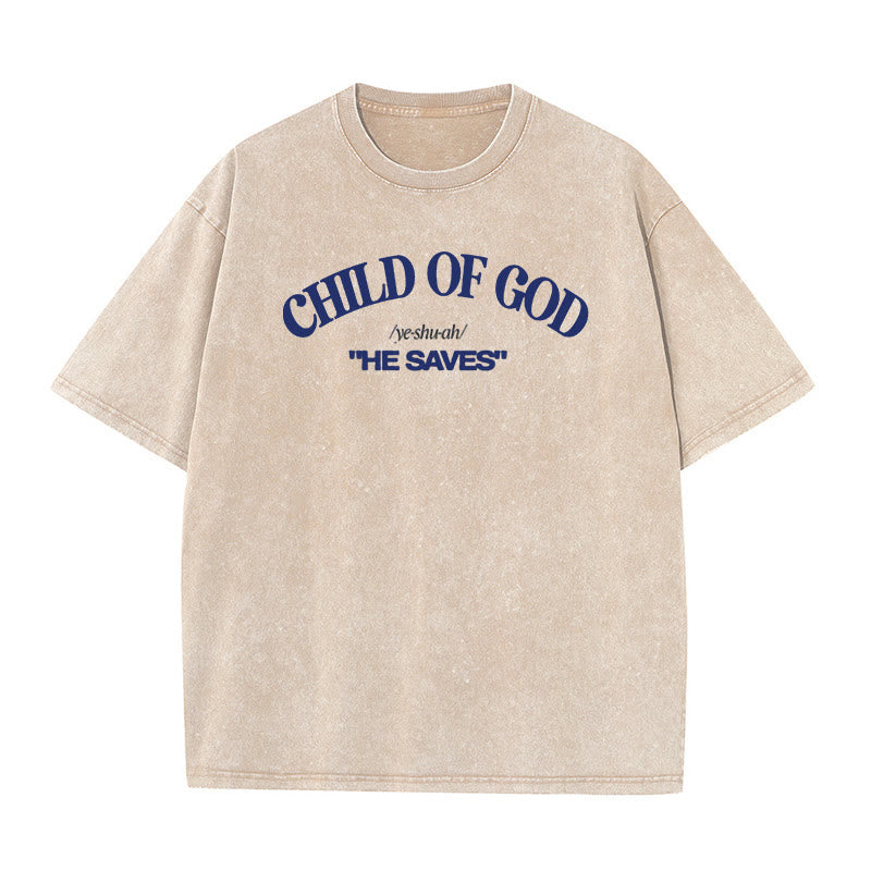 Christianartworkshop Classic Style He Save Child of God T-shirt unisex lavata - Albicocca - 5XL - image 8