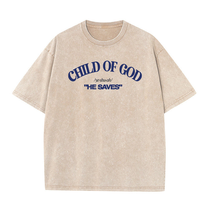 Christianartworkshop Classic Style He Save Child of God T-shirt unisex lavata - Albicocca - 5XL - image 8