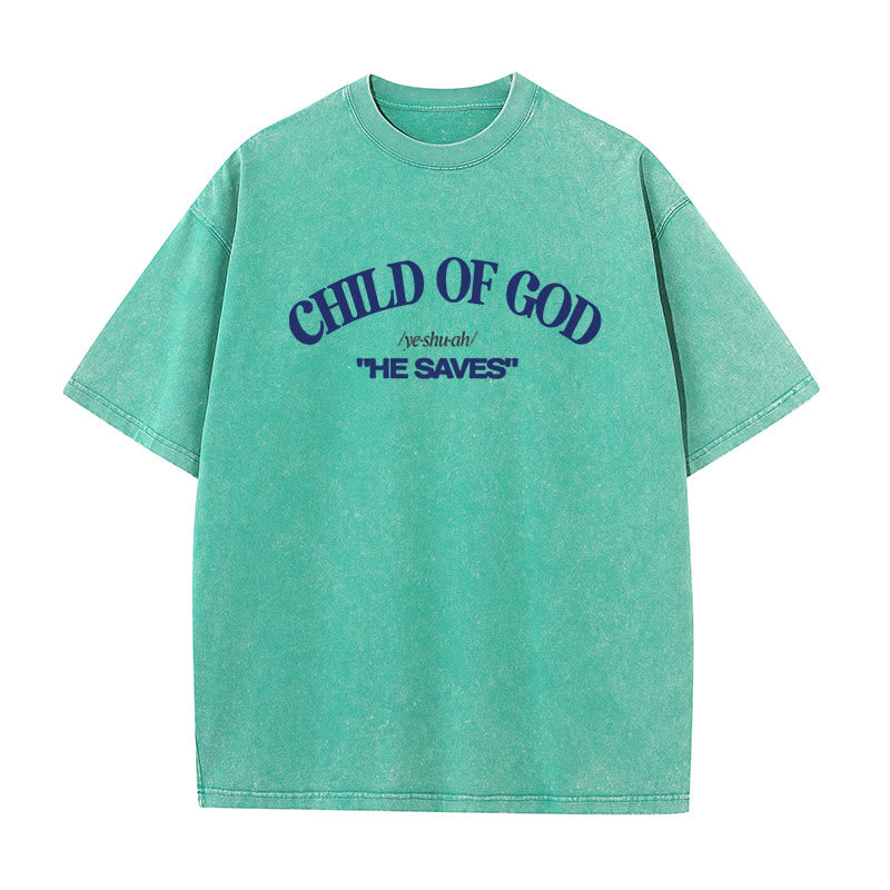 Christianartworkshop Classic Style He Save Child of God T-shirt unisex lavata - Verde - 5XL - image 10