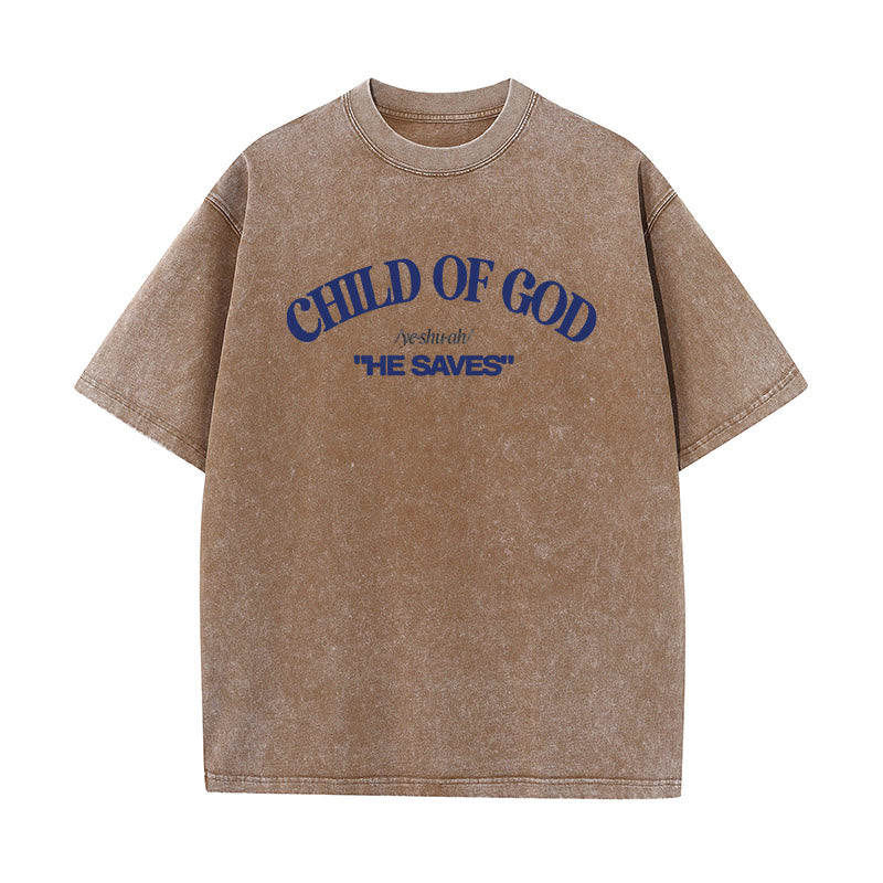 Christianartworkshop Classic Style He Save Child of God T-shirt unisex lavata - Caffè - 5XL - image 9