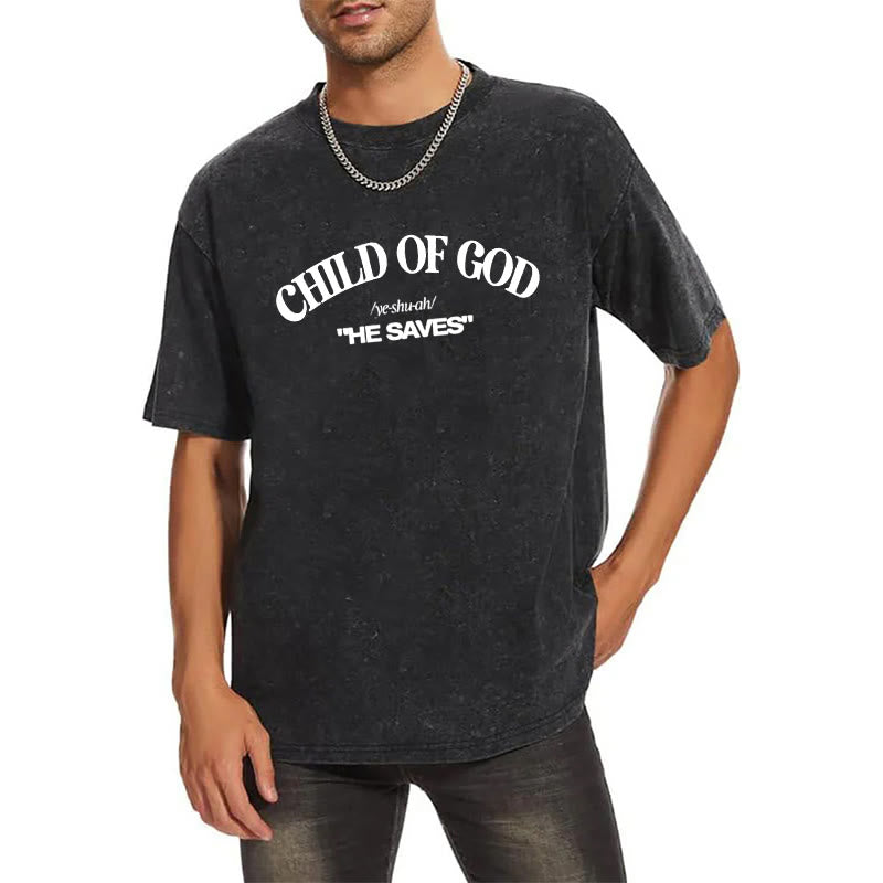 Christianartworkshop Classic Style He Save Child of God T-shirt unisex lavata - image 1