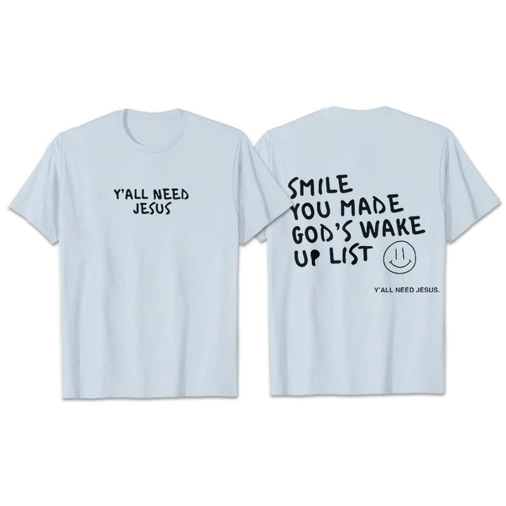 Maglietta "SMILE" di Christianartworkshop - Blu - 2XL - image 5