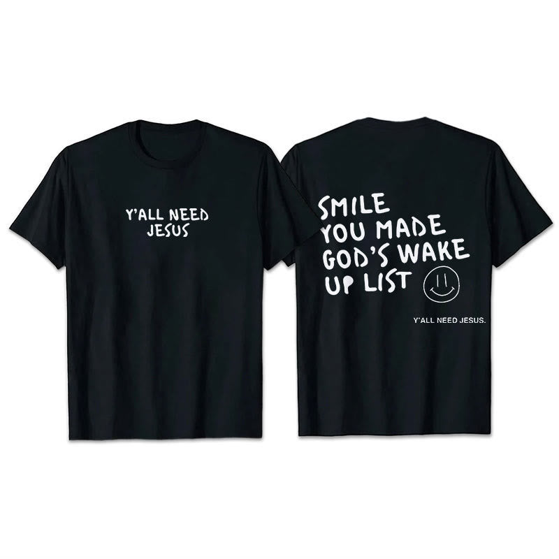 Maglietta "SMILE" di Christianartworkshop - Nero - 2XL - image 3