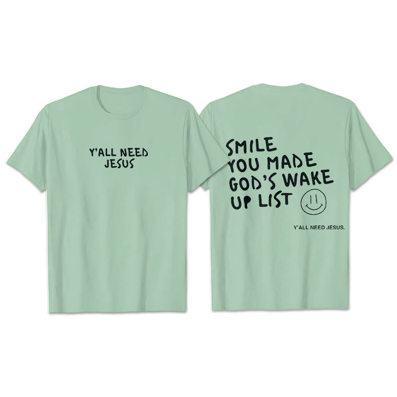 Maglietta "SMILE" di Christianartworkshop - Erba verde - 2XL - image 9