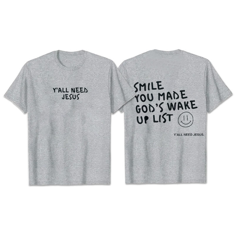 Maglietta "SMILE" di Christianartworkshop - Grigio - 2XL - image 4