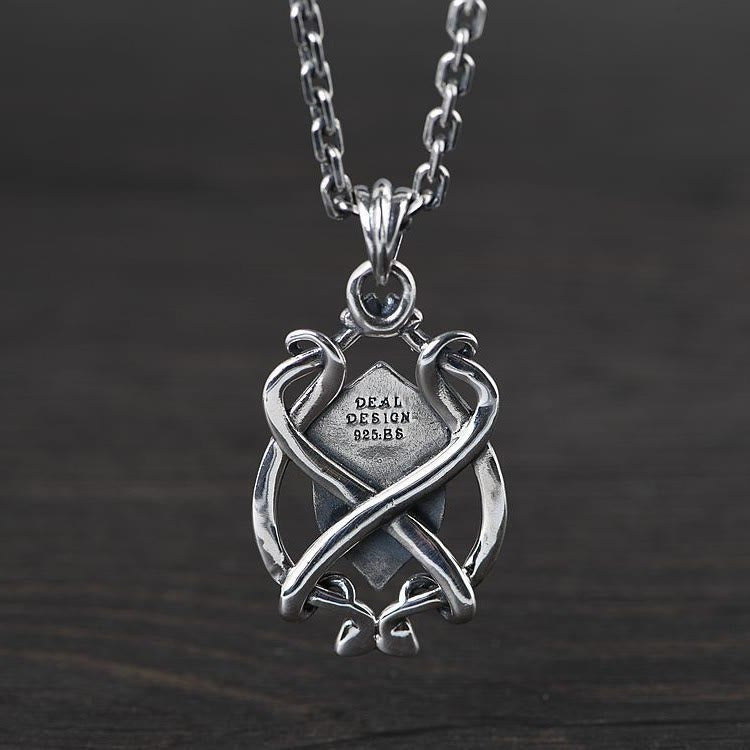 Christianartworkshop Collana con ciondolo a forma di croce in argento sterling 925 con stemma sacro e nucleo dorato: Scudo della grazia - image 3