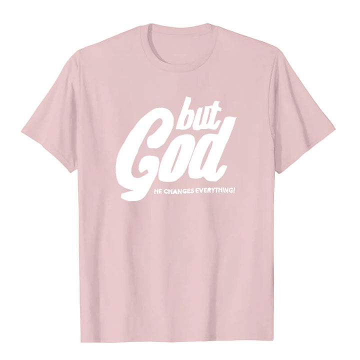 Maglietta a maniche corte premium "But God" Christianartworkshop - Rosa - 2XL - image 7