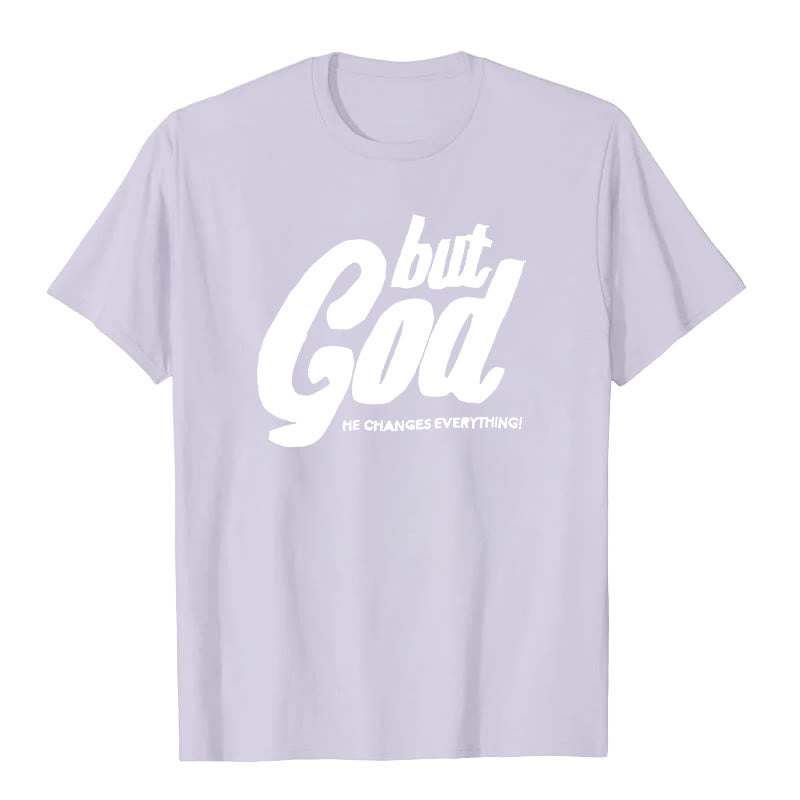 Maglietta a maniche corte premium "But God" Christianartworkshop - Viola - 2XL - image 4