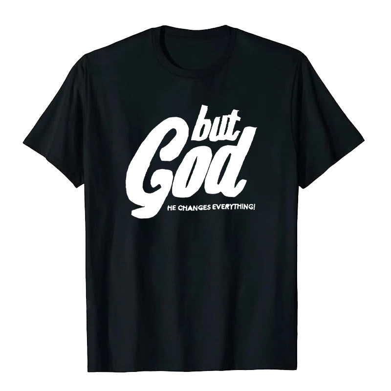 Maglietta a maniche corte premium "But God" Christianartworkshop - Nero - 2XL - image 6