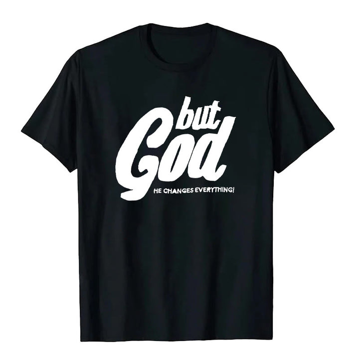 Maglietta a maniche corte premium "But God" Christianartworkshop - Nero - 2XL - image 6
