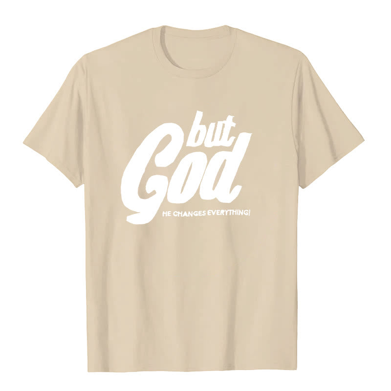 Maglietta a maniche corte premium "But God" Christianartworkshop - Beige - 2XL - image 8