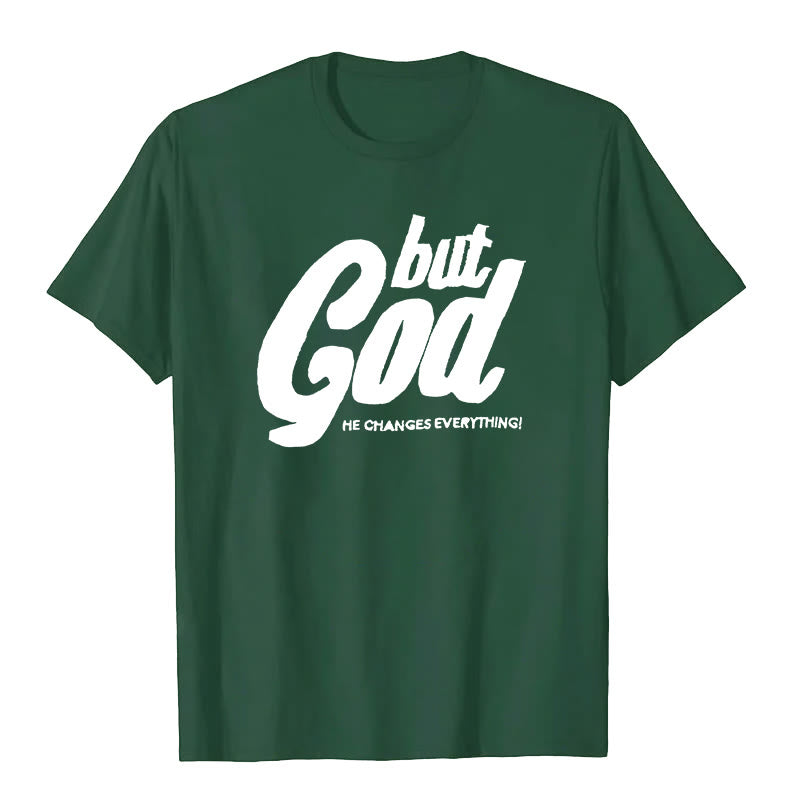 Maglietta a maniche corte premium "But God" Christianartworkshop - Verde - 2XL - image 1