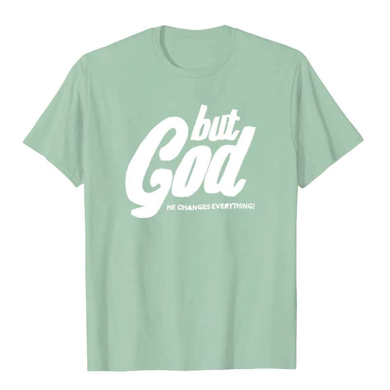 Maglietta a maniche corte premium "But God" Christianartworkshop - Verde chiaro - 2XL - image 2