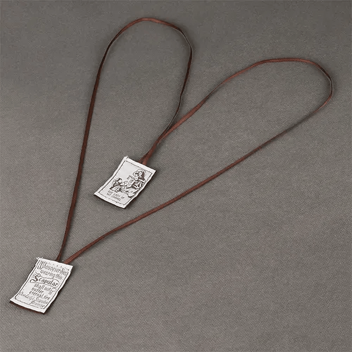 Christianartworkshop Scapolare cattolico in bianco e nero di Nostra Signora del Monte Carmelo e Cuore di Gesù di Jacred - image 6