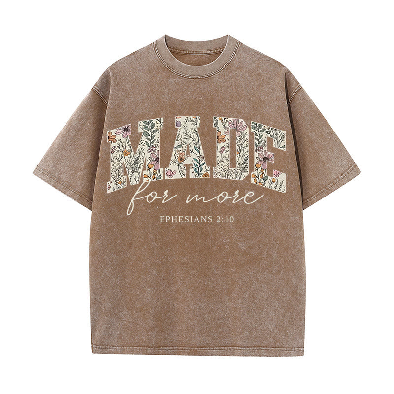 Christianartworkshop Made for More T-shirt lavata - Marrone - 4XL - image 0