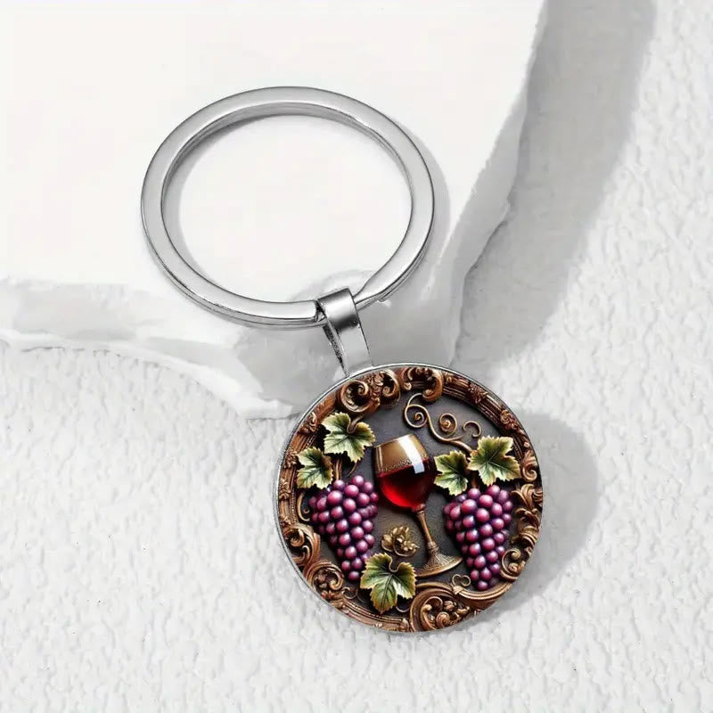 Christianartworkshop Portachiavi artistico con vino d'uva e sacramento: Reliquia narrativa della grazia sacramentale - Sacramento - image 0