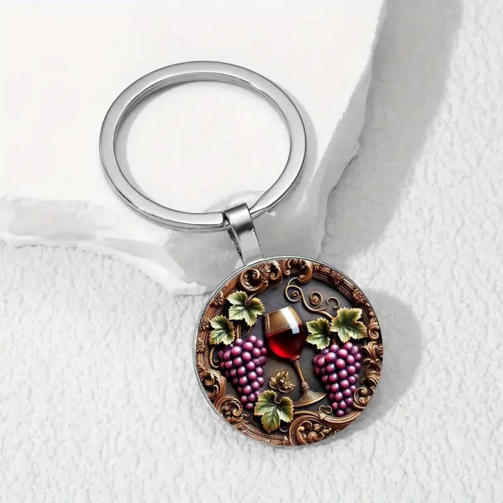 Christianartworkshop Portachiavi artistico con vino d'uva e sacramento: Reliquia narrativa della grazia sacramentale - Sacramento - image 0