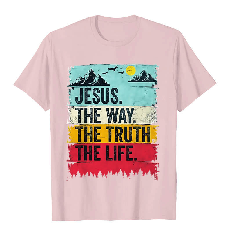 Christianartworkshop Gesù La Via La Verità La Vita T-shirt unisex - Rosa chiaro - 2XL - image 3