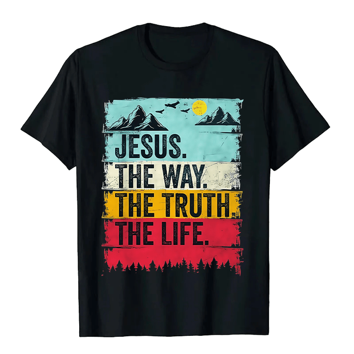 Christianartworkshop Gesù La Via La Verità La Vita T-shirt unisex - Nero - 2XL - image 0
