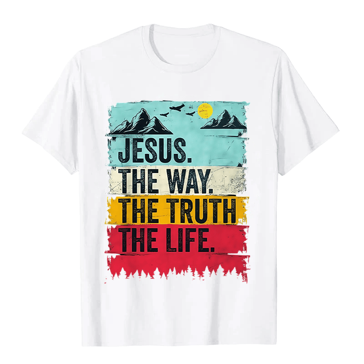 Christianartworkshop Gesù La Via La Verità La Vita T-shirt unisex - Bianco - 2XL - image 2