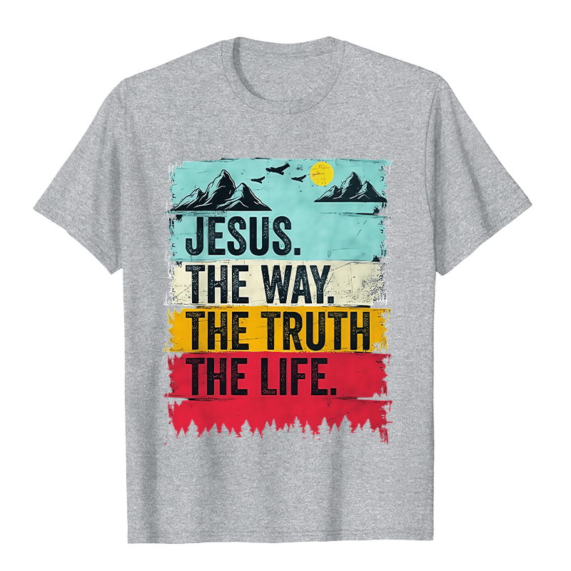 Christianartworkshop Gesù La Via La Verità La Vita T-shirt unisex - Grigio - 2XL - image 8