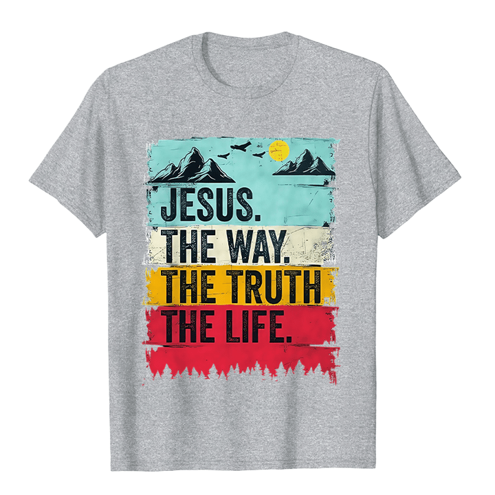 Christianartworkshop Gesù La Via La Verità La Vita T-shirt unisex - Grigio - 2XL - image 8