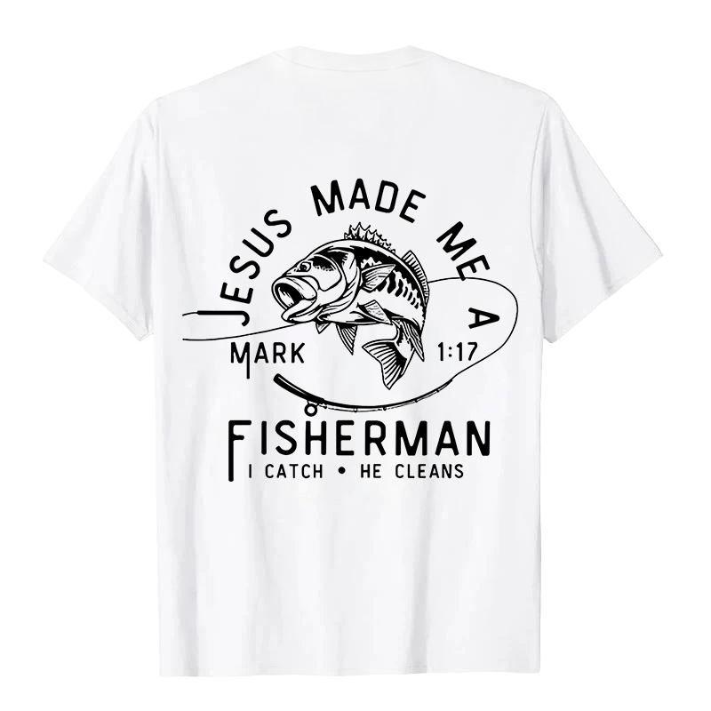 Christianartworkshop Gesù mi ha fatto un pescatore Marco 1:17 Maglietta unisex - image 6