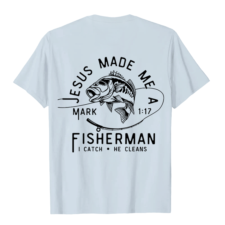 Christianartworkshop Gesù mi ha fatto un pescatore Marco 1:17 Maglietta unisex - image 0