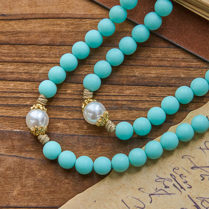 Christianartworkshop Perline e perle verde menta fatte a mano con medaglia miracolosa e rosario con crocifisso - image 7