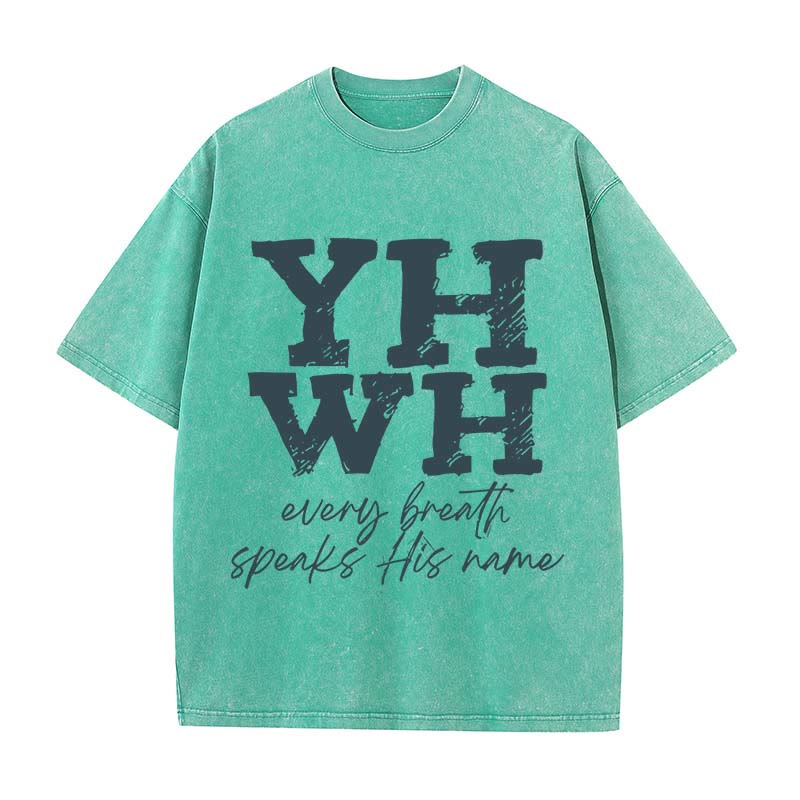 Christianartworkshop Ogni respiro pronuncia il suo nome T-shirt unisex lavata - image 4