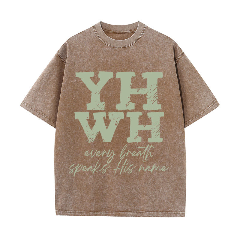 Christianartworkshop Ogni respiro pronuncia il suo nome T-shirt unisex lavata - image 16