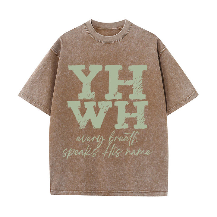 Christianartworkshop Ogni respiro pronuncia il suo nome T-shirt unisex lavata - image 16