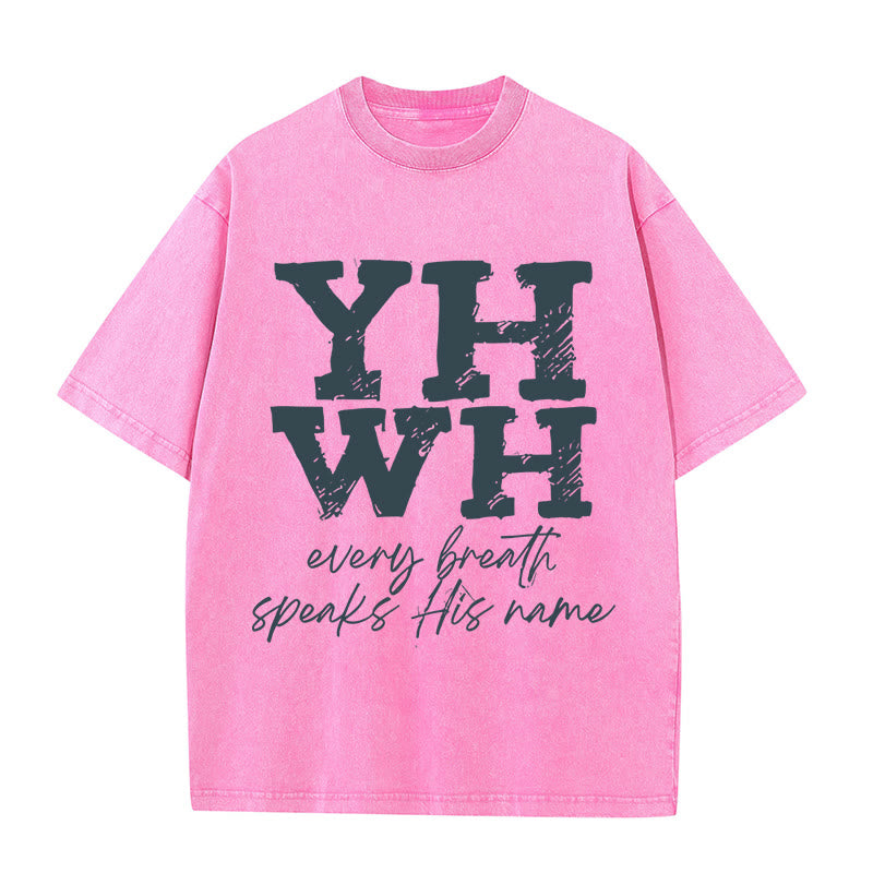 Christianartworkshop Ogni respiro pronuncia il suo nome T-shirt unisex lavata - image 18