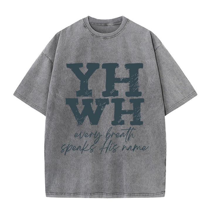 Christianartworkshop Ogni respiro pronuncia il suo nome T-shirt unisex lavata - image 12