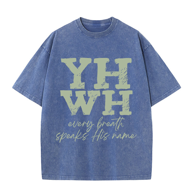 Christianartworkshop Ogni respiro pronuncia il suo nome T-shirt unisex lavata - image 6