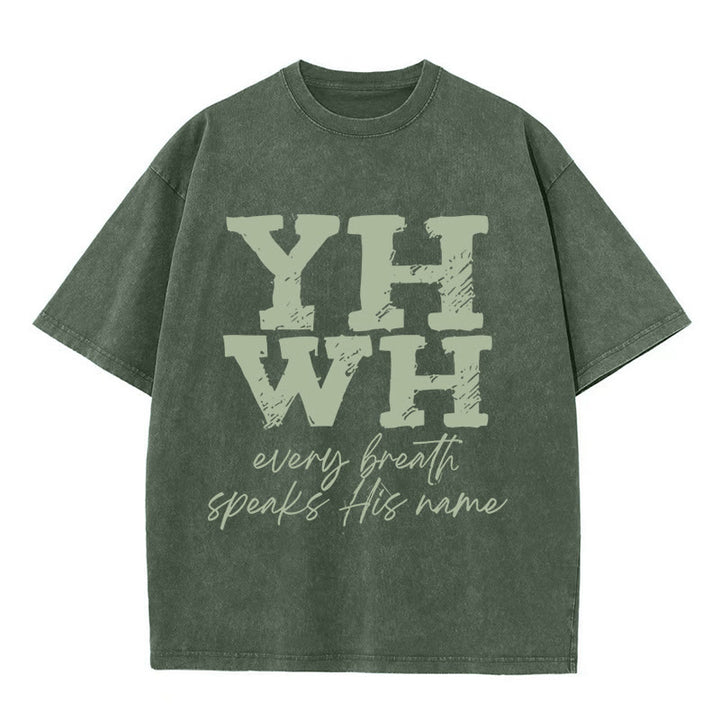 Christianartworkshop Ogni respiro pronuncia il suo nome T-shirt unisex lavata - image 8