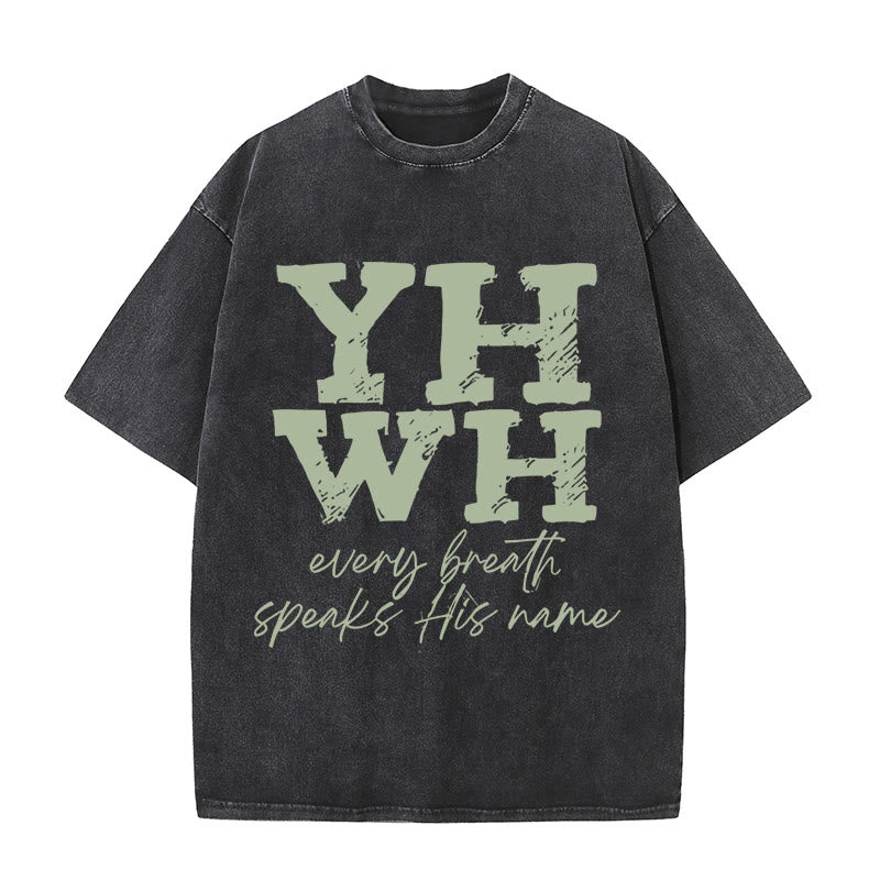 Christianartworkshop Ogni respiro pronuncia il suo nome T-shirt unisex lavata - image 14