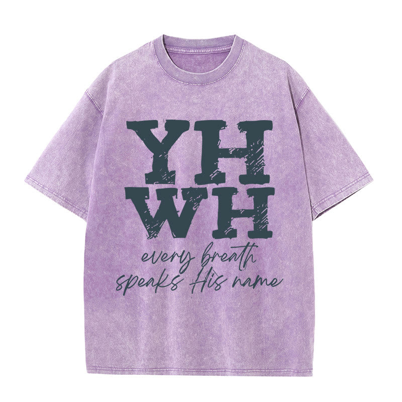 Christianartworkshop Ogni respiro pronuncia il suo nome T-shirt unisex lavata - image 1