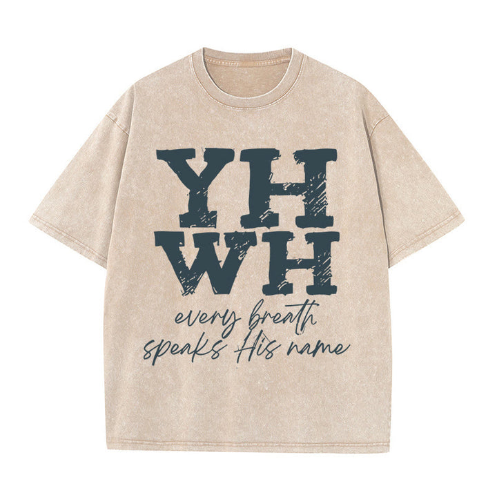 Christianartworkshop Ogni respiro pronuncia il suo nome T-shirt unisex lavata - image 10