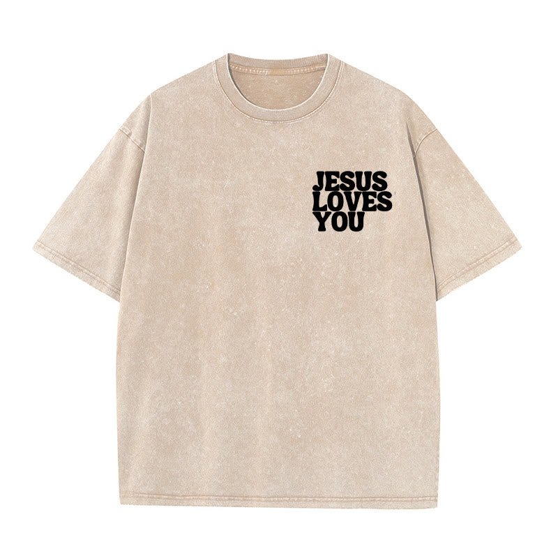 Christianartworkshop Maglietta unisex lavata "Good News Jesus Loves You" - image 18