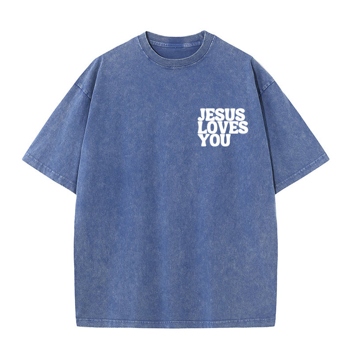 Christianartworkshop Maglietta unisex lavata "Good News Jesus Loves You" - image 8