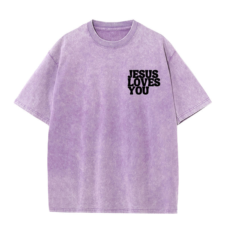 Christianartworkshop Maglietta unisex lavata "Good News Jesus Loves You" - image 1