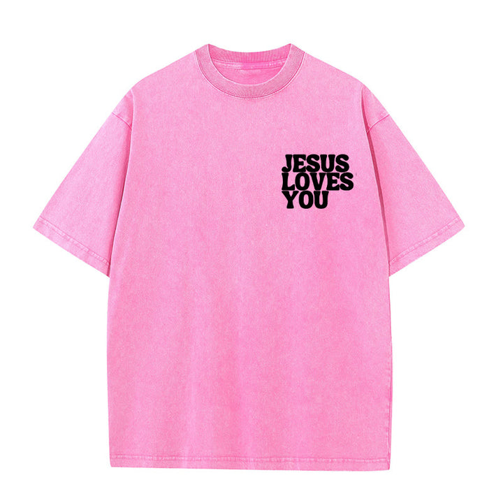 Christianartworkshop Maglietta unisex lavata "Good News Jesus Loves You" - image 10