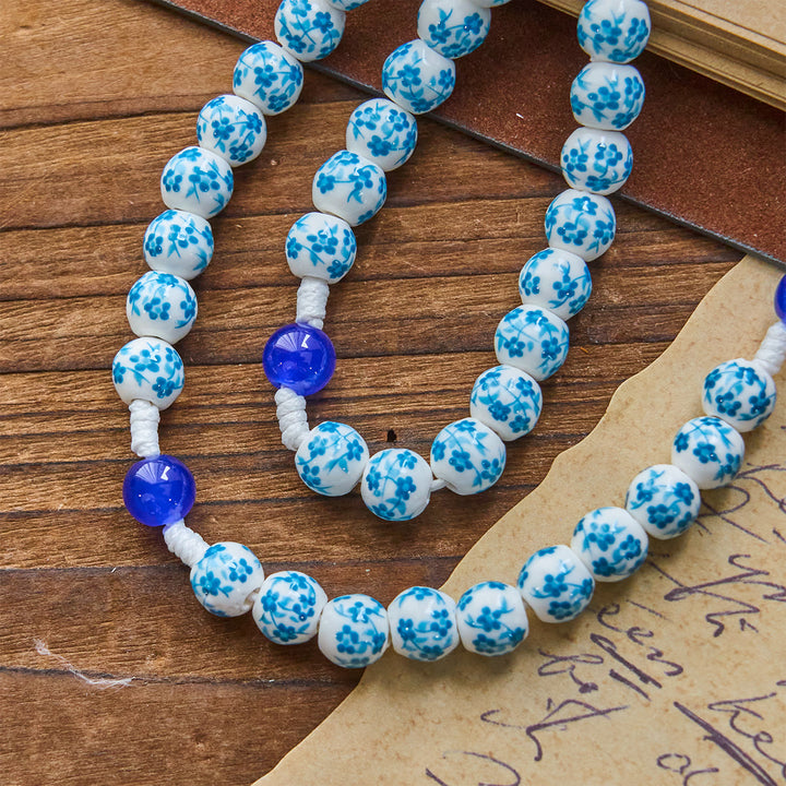 Rosario con perline a forma di fiore blu Christianartworkshop , medaglia miracolosa e crocifisso - image 6