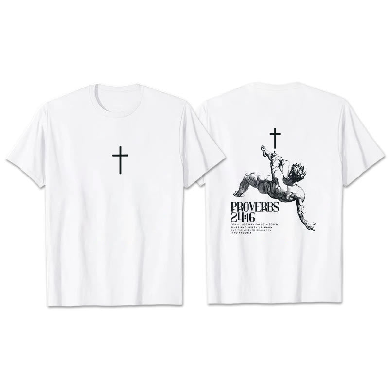 Maglietta cristiana Proverbi 24:16 Christianartworkshop - Bianco - 2XL - image 6