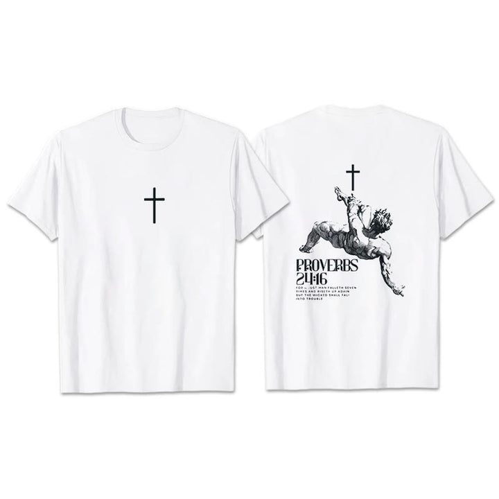 Maglietta cristiana Proverbi 24:16 Christianartworkshop - Bianco - 2XL - image 6