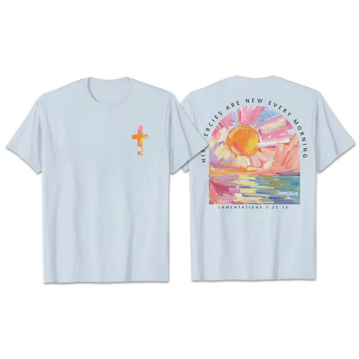 Christianartworkshop Le sue misericordie si rinnovano ogni mattina T-shirt - Blu - 2XL - image 12